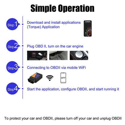 ELM327 WiFi V1.5 OBD2 Car Diagnostic Scanner